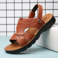 JLF01 New Design Slide Sandal Slip-On Leather Slippers For Men